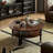Brown Solid Wood Round Coffee Table Sets-1521820469