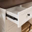 Bureau de coiffeuse Ahn 2 en 1 avec 8 tiroirs et tablettes murales