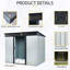 Rangement extérieur en métal de 8 pi x 6 pi avec portes verrouillables-126422911