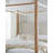 Retreat Pole Rattan King Upholstered Poster Bed withCanopy-95851089-95851090