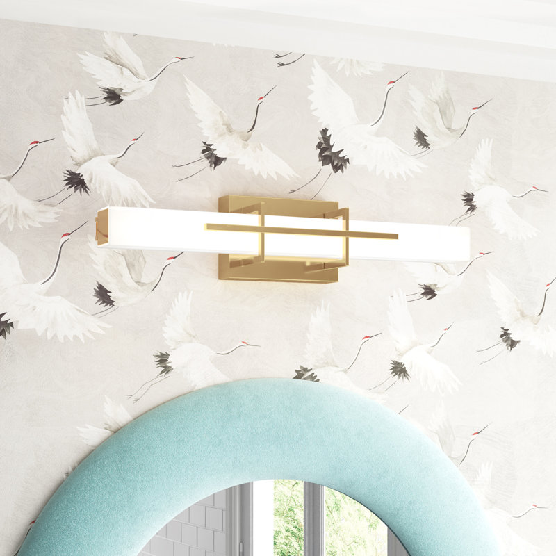 Dimmable LED Bath Bar, Aged Brass