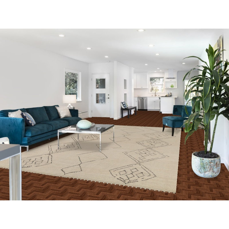 Tapis marocain en laine fait à la main 8 x 13