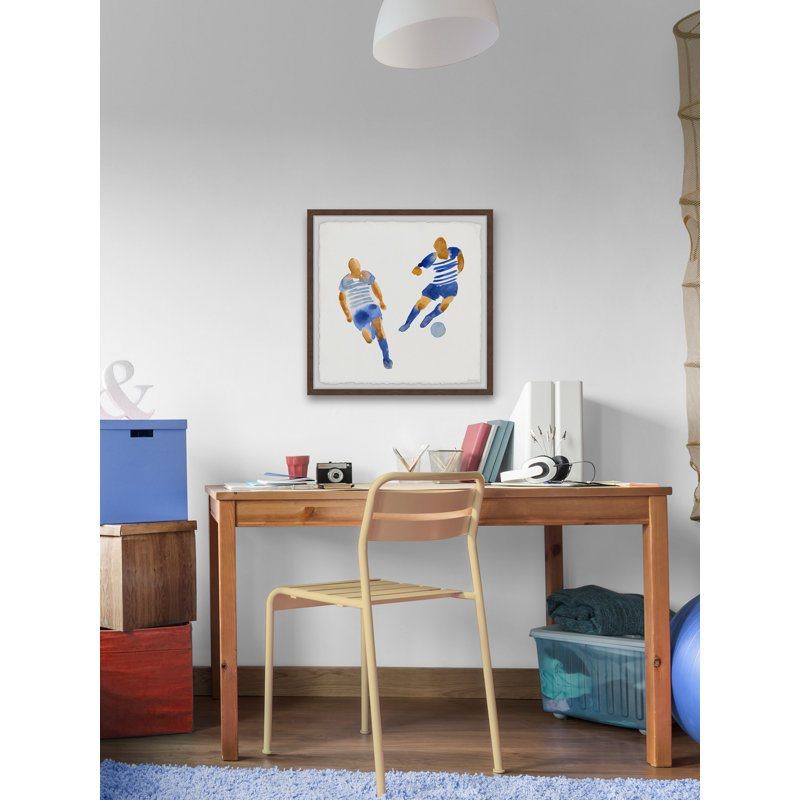 'Soccer Workout' Framed Print, 24" H x 24" W x 1.5" D