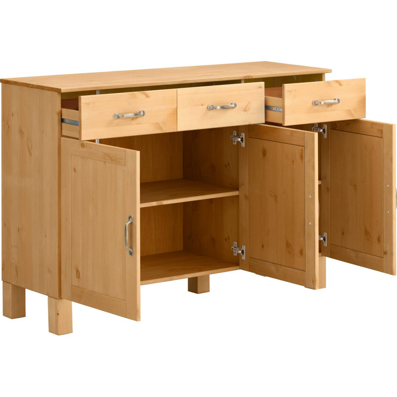Martindale 125cm Solid Wood Sideboard, Stain Wax