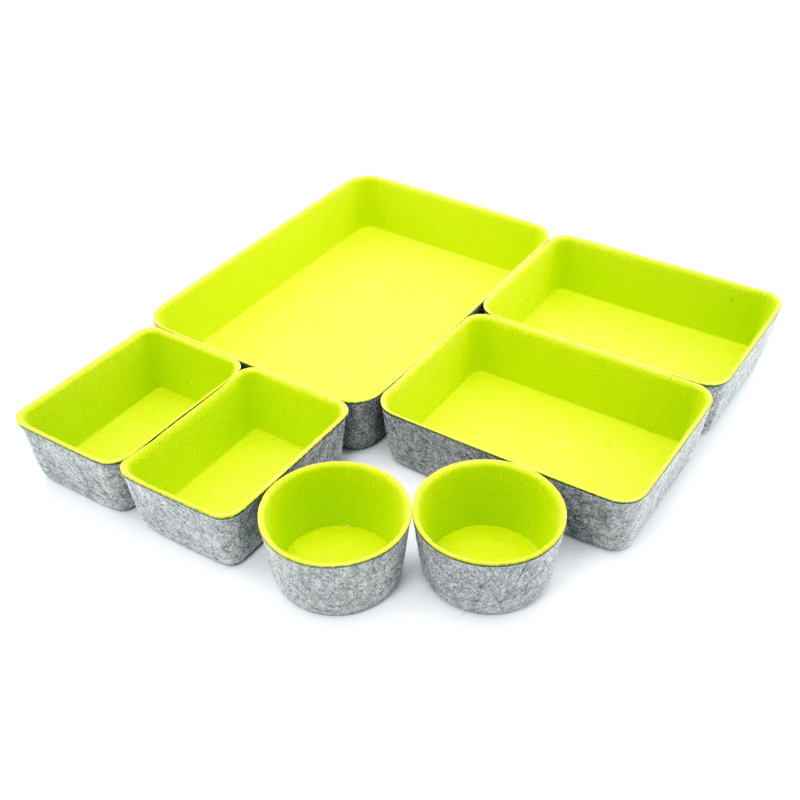 2.4'' H x 7.9'' W x 10.8'' D Organizer Set, Green