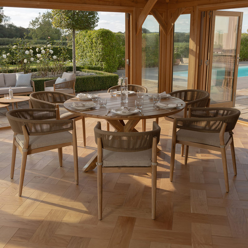 Aderhold 6 Seat Round Dining Set - 135cm Dia