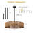 5-Light Bohemian Rattan Drum Chandelier-1949341261