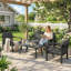 Outsunny 4 Seater Rattan Garden Furniture Set with Cushions-1528182986