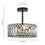 Plafonnier semi-encastré en cristal 3 lumières