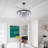24" Modern 9 - Light Dimmable Tiered Chandelier with Crystal Accents