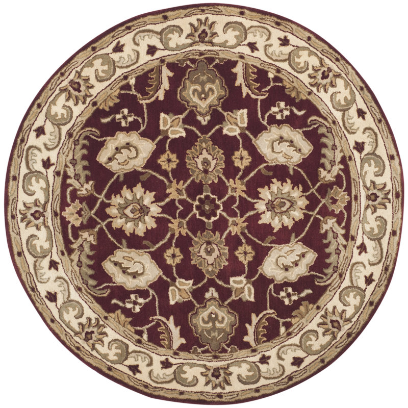 Oriental Wool Hand Woven Area Rug, Round 152cm