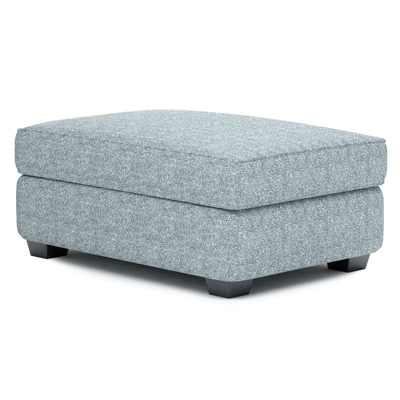 Dunster Pattern Ottoman, Blue