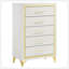 Commode blanche 5 tiroirs Chesney