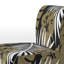 Fauteuil de chambre d'appoint en velours noir et blanc