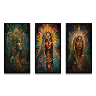 "Aura rayonnante de Sainte-Marie II" 3 pièces