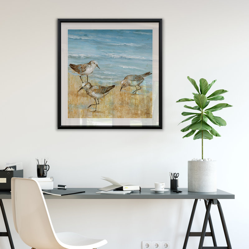 Sandpipers II - reproduction de cadre photo, H 26,5 po x l 26,5 po x P 1,5 po