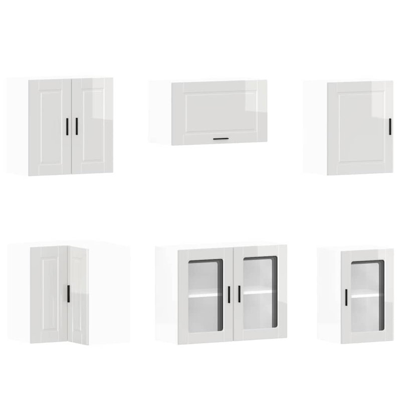 Maribeth 11 Piece Kitchen Cabinet Set, Gloss White