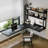 Acrylic corner L-shaped desk and bookshelf integrated desk-742878743-742878741