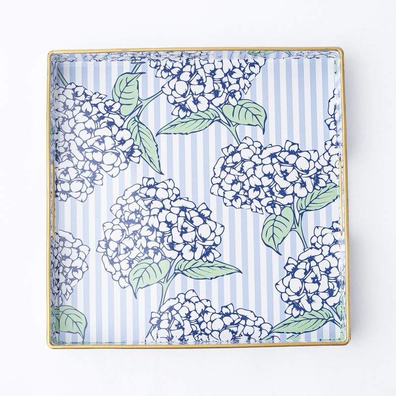 Plateau d'hortensia carré