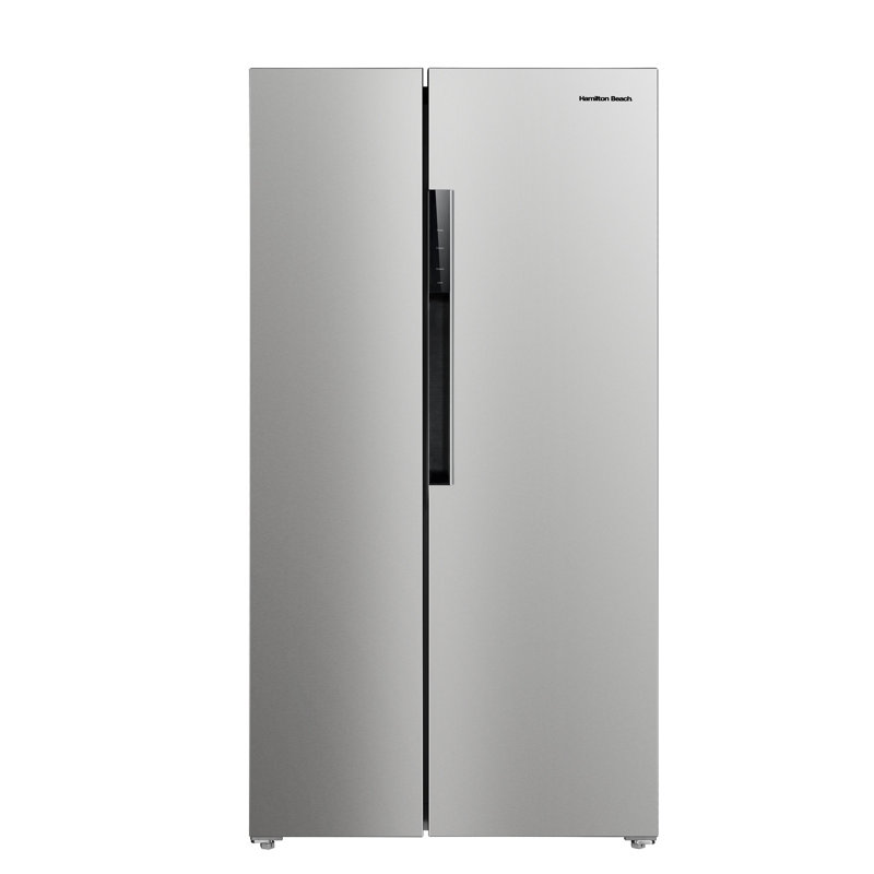 Hamilton Beach 15.6 Cu. Ft. Side-by-Side Refrigerator with Digital Display, Platinum