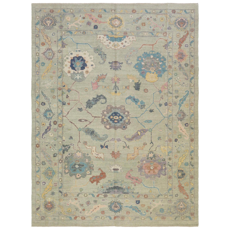 Oushak Rugs One-of-a-Kind Rectangle 8'11" X 11'8" Area Rug