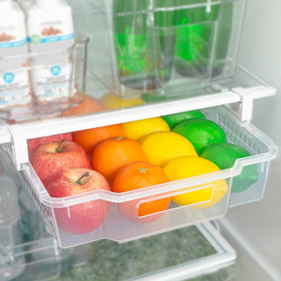 Refrigerator Fruits Organizer with Lid Vegetable Storage Box Sealed Stable  Transparent Eggs Storage Box Drawer Rack