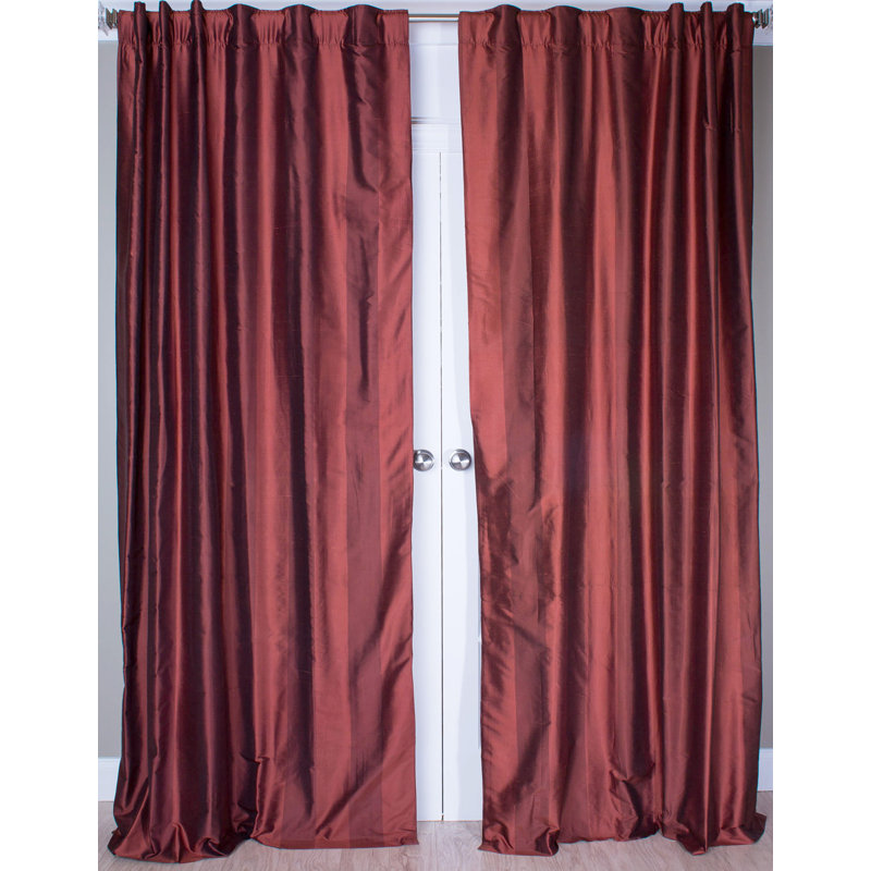 Silk Room Darkening Curtain Single Panel, 51" W x 108" L
