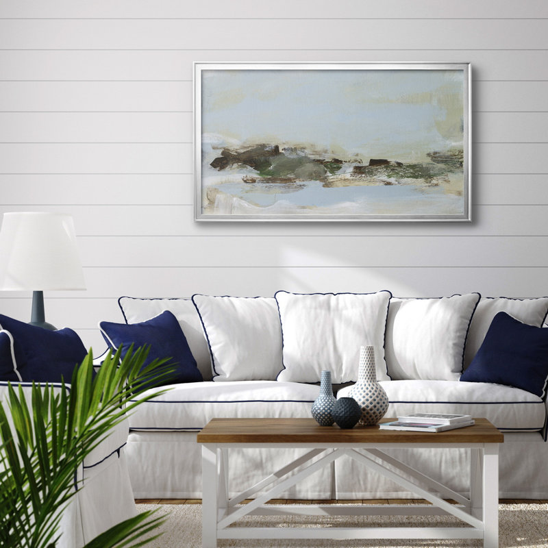 Summer Dream II - Single Picture Frame Painting on Canvas, 26.5" H x 14.5" W x 1" D, Silver