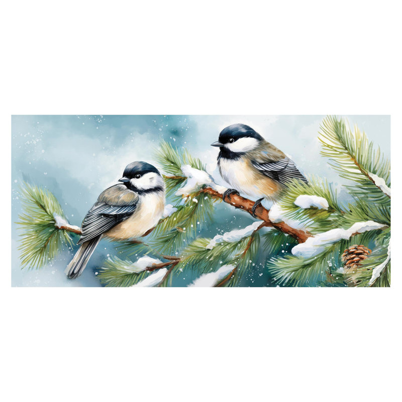 Tapis d'hiver Winter Chickadee Friends Sassafras