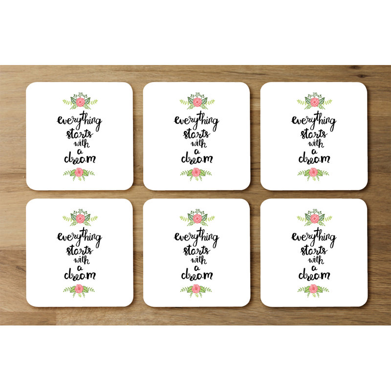 Square 6 Piece Coaster Set