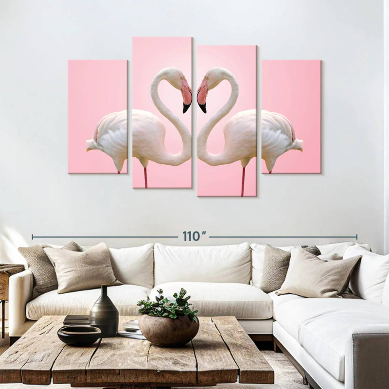 Flamingo Affection, H 54 po x l 84 po