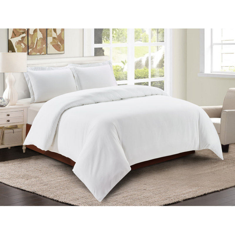 Machine Woven Duvet Cover, Full/Queen Duvet Cover + 2 Shams, White