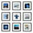 Gallery Wall Frame Set 12x12 for 8x8 Picture Frames with Ivory Mat-95111528