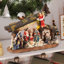Crèche de Noël de 38 cm avec figurines et lumière DEL