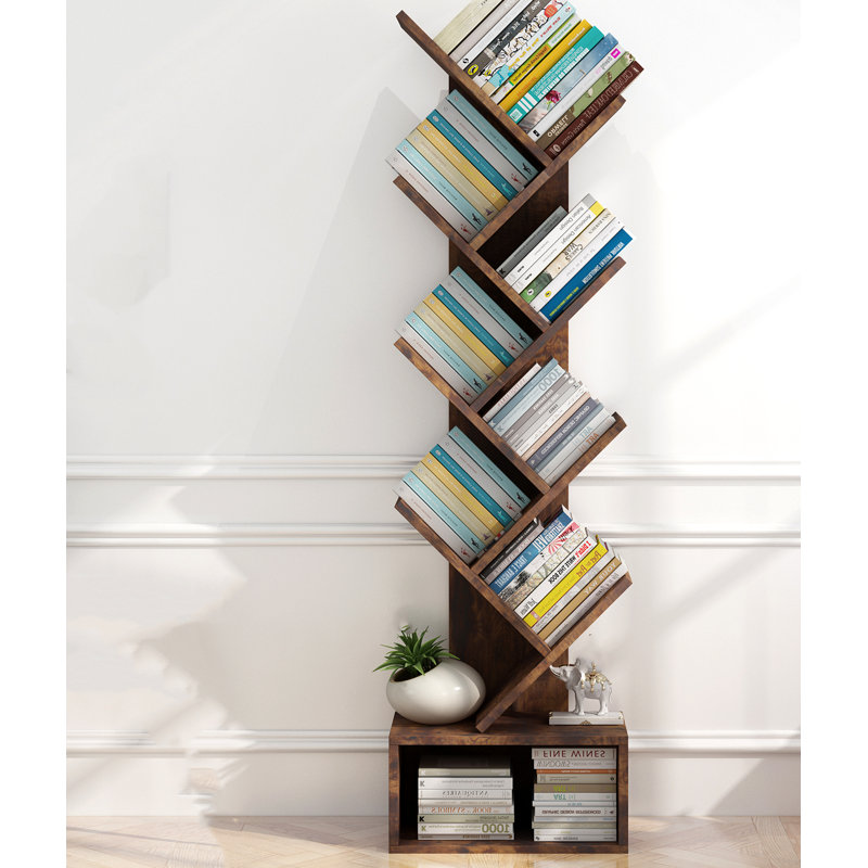 130.8cm H x 37.8cm W Geometric Bookcase