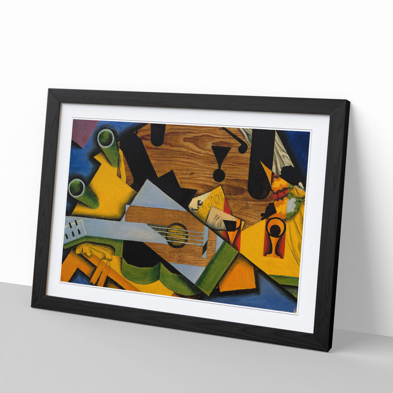 Still Life with Guitar by Juan Gris - Framed Print, Black Framed, 48cm H x 65cm W x 2cm D