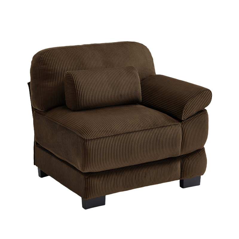 Canapé RSF en velours côtelé avec 1 coussin - brun, Brown