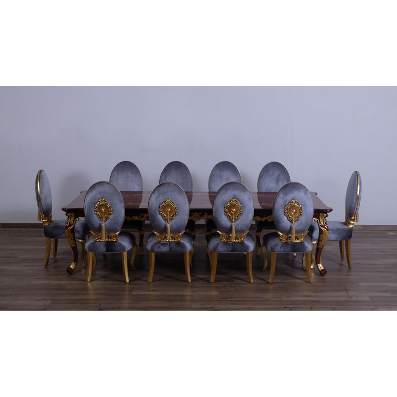 Luxor 9 - Piece Extendable Dining Set, Charcoal Gray