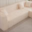Canapé modulaire à assise profonde en L 105,5 po pour salon modulaire | Beige | Polyester-1864122707