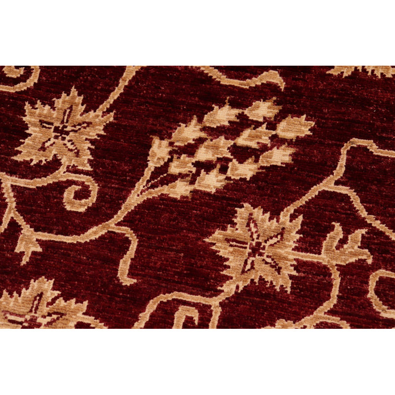 Wool Oriental Area Rug in Red
