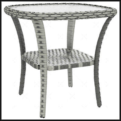 Table basse avec tablette de rangement Outsunny