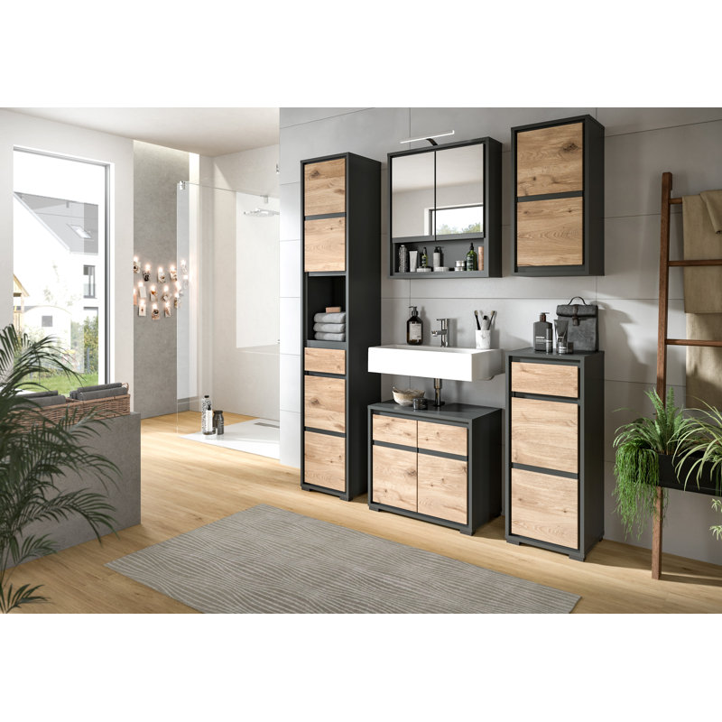 Pavi Bathroom Suite, Anthracite Replica