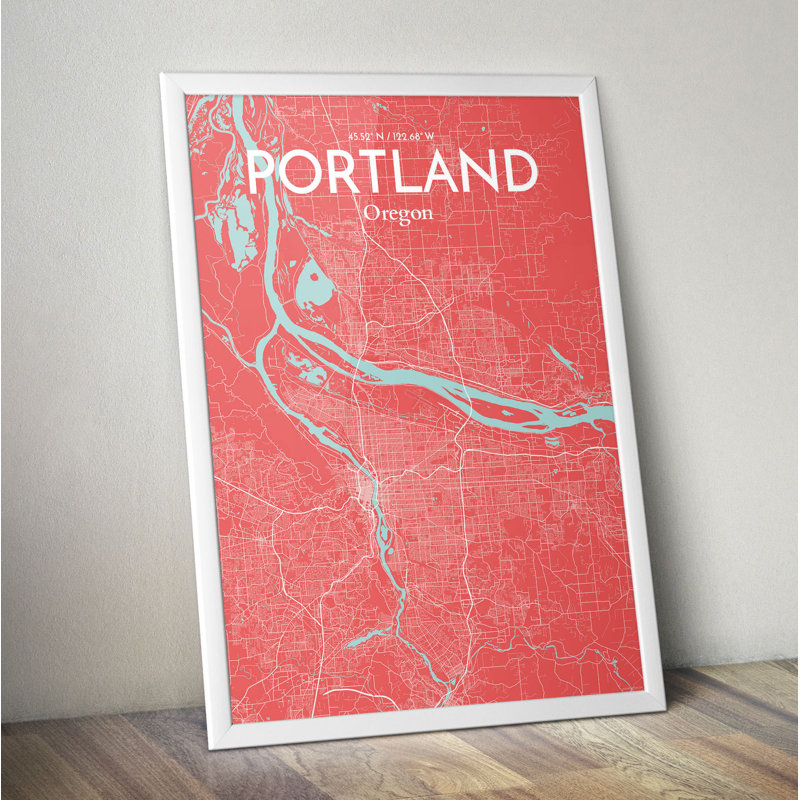 Portland - Impression sur papier, H 27,6 po x l 19,7 po x P 0,05 po