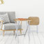 Ensemble de 2 tables-plateaux Medallion - naturel / blanc