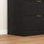 Commode haute noire à 8 tiroirs - Commode en bois pour chambre à coucher / placard / salon (47,2 po x 15,74 po x 38,97 po)
