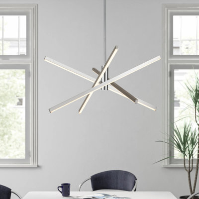 Burcker Aluminum Dimmable LED Modern Linear Chandelier