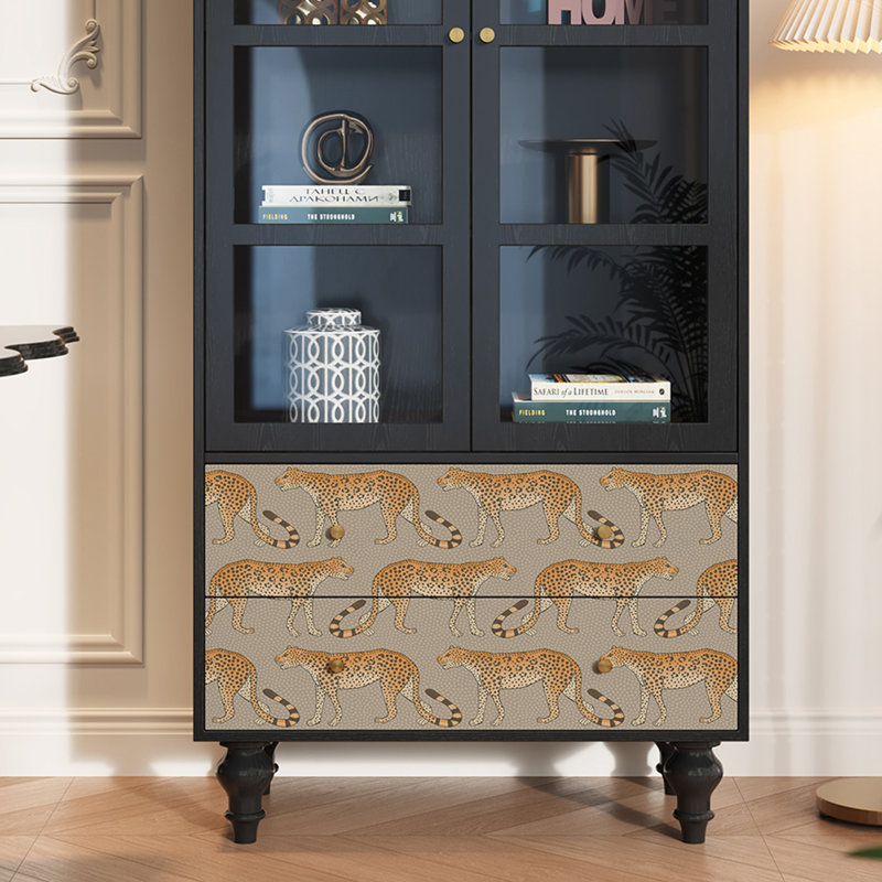 Vitrine en bois massif Vintage