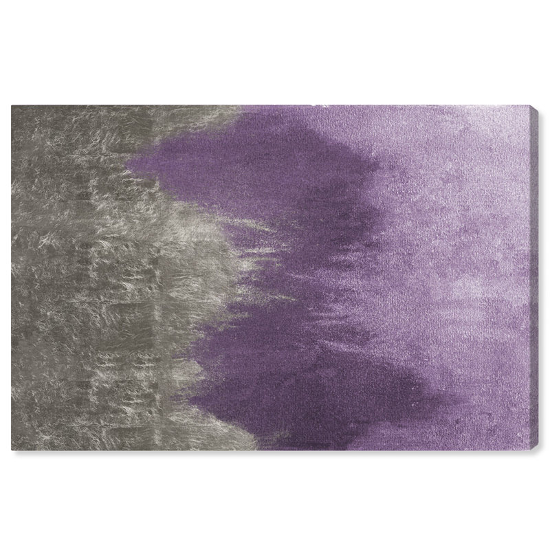 «Abstract Amethyst Waves», reproduction d'art, H 10 po x l 15 po, Toile tendue