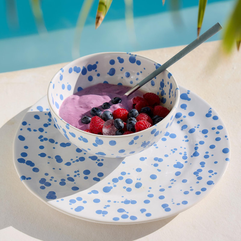 Rafaela Salad Plates, Cornflower Blue