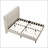 High Back Soft Queen Bed With 12-Slat Support, Chenille Cloth, Easy Assembly, And Elegant Beige Finish-1915793165-1915793167